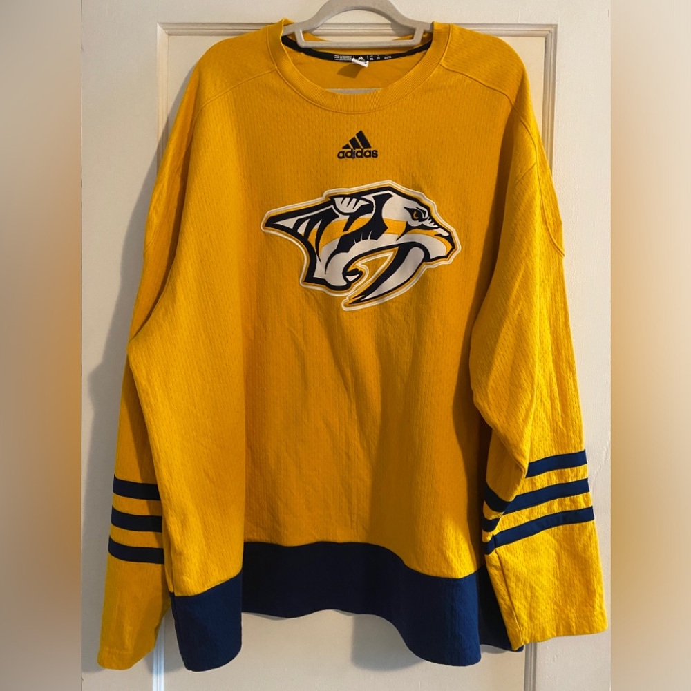 Adidas Nashville Predators Authentic Home Jersey Hockey Sweater Size 2XL